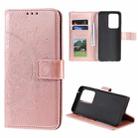 For Samsung Galaxy Note20 Ultra Totem Flower Embossed Horizontal Flip TPU + PU Leather Case with Holder & Card Slots & Wallet(Rose Gold) - 1