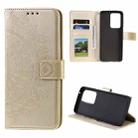 For Samsung Galaxy Note20 Ultra Totem Flower Embossed Horizontal Flip TPU + PU Leather Case with Holder & Card Slots & Wallet(Gold) - 1