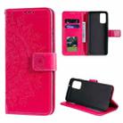 For Samsung Galaxy S20 Totem Flower Embossed Horizontal Flip TPU + PU Leather Case with Holder & Card Slots & Wallet(Red) - 1