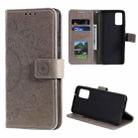 For Samsung Galaxy S20 Plus Totem Flower Embossed Horizontal Flip TPU + PU Leather Case with Holder & Card Slots & Wallet(Grey) - 1