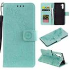 For Samsung Galaxy Note10 Totem Flower Embossed Horizontal Flip TPU + PU Leather Case with Holder & Card Slots & Wallet(Green) - 1