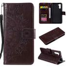For Samsung Galaxy Note10 Totem Flower Embossed Horizontal Flip TPU + PU Leather Case with Holder & Card Slots & Wallet(Brown) - 1