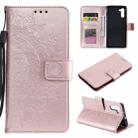 For Samsung Galaxy Note10 Totem Flower Embossed Horizontal Flip TPU + PU Leather Case with Holder & Card Slots & Wallet(Rose Gold) - 1