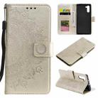 For Samsung Galaxy Note10 Totem Flower Embossed Horizontal Flip TPU + PU Leather Case with Holder & Card Slots & Wallet(Gold) - 1
