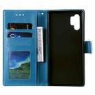 For Samsung Galaxy Note10 Plus Totem Flower Embossed Horizontal Flip TPU + PU Leather Case with Holder & Card Slots & Wallet(Blue) - 3