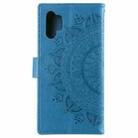 For Samsung Galaxy Note10 Plus Totem Flower Embossed Horizontal Flip TPU + PU Leather Case with Holder & Card Slots & Wallet(Blue) - 4