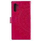 For Samsung Galaxy Note10 Plus Totem Flower Embossed Horizontal Flip TPU + PU Leather Case with Holder & Card Slots & Wallet(Red) - 3