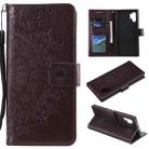 For Samsung Galaxy Note10 Plus Totem Flower Embossed Horizontal Flip TPU + PU Leather Case with Holder & Card Slots & Wallet(Brown) - 1