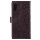 For Samsung Galaxy Note10 Plus Totem Flower Embossed Horizontal Flip TPU + PU Leather Case with Holder & Card Slots & Wallet(Brown) - 3