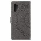 For Samsung Galaxy Note10 Plus Totem Flower Embossed Horizontal Flip TPU + PU Leather Case with Holder & Card Slots & Wallet(Grey) - 3