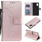 For Samsung Galaxy Note10 Plus Totem Flower Embossed Horizontal Flip TPU + PU Leather Case with Holder & Card Slots & Wallet(Rose Gold) - 1