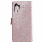 For Samsung Galaxy Note10 Plus Totem Flower Embossed Horizontal Flip TPU + PU Leather Case with Holder & Card Slots & Wallet(Rose Gold) - 3