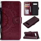 For Samsung Galaxy S10e Totem Flower Embossed Horizontal Flip TPU + PU Leather Case with Holder & Card Slots & Wallet(Brown) - 1