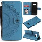 For Samsung Galaxy S10 5G Totem Flower Embossed Horizontal Flip TPU + PU Leather Case with Holder & Card Slots & Wallet(Blue) - 1