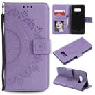 For Samsung Galaxy S10 5G Totem Flower Embossed Horizontal Flip TPU + PU Leather Case with Holder & Card Slots & Wallet(Purple) - 1