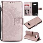 For Samsung Galaxy S10 5G Totem Flower Embossed Horizontal Flip TPU + PU Leather Case with Holder & Card Slots & Wallet(Rose Gold) - 1