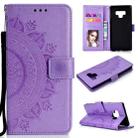 For Samsung Galaxy Note9 Totem Flower Embossed Horizontal Flip TPU + PU Leather Case with Holder & Card Slots & Wallet(Purple) - 1