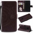 For Samsung Galaxy S9 Totem Flower Embossed Horizontal Flip TPU + PU Leather Case with Holder & Card Slots & Wallet(Brown) - 1