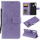 For Samsung Galaxy A20s Totem Flower Embossed Horizontal Flip TPU + PU Leather Case with Holder & Card Slots & Wallet(Purple) - 1