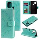For Samsung Galaxy A21s Totem Flower Embossed Horizontal Flip TPU + PU Leather Case with Holder & Card Slots & Wallet(Green) - 1