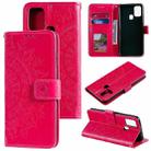 For Samsung Galaxy A21s Totem Flower Embossed Horizontal Flip TPU + PU Leather Case with Holder & Card Slots & Wallet(Red) - 1