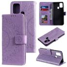 For Samsung Galaxy A21s Totem Flower Embossed Horizontal Flip TPU + PU Leather Case with Holder & Card Slots & Wallet(Purple) - 1