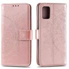 For Samsung Galaxy A71 5G Totem Flower Embossed Horizontal Flip TPU + PU Leather Case with Holder & Card Slots & Wallet(Rose Gold) - 1