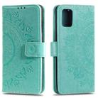 For Samsung Galaxy A51 5G Totem Flower Embossed Horizontal Flip TPU + PU Leather Case with Holder & Card Slots & Wallet(Green) - 1