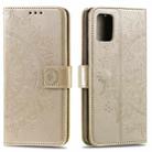 For Samsung Galaxy A51 5G Totem Flower Embossed Horizontal Flip TPU + PU Leather Case with Holder & Card Slots & Wallet(Gold) - 1