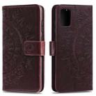 For Samsung Galaxy A71 Totem Flower Embossed Horizontal Flip TPU + PU Leather Case with Holder & Card Slots & Wallet(Brown) - 1
