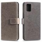 For Samsung Galaxy A71 Totem Flower Embossed Horizontal Flip TPU + PU Leather Case with Holder & Card Slots & Wallet(Grey) - 1
