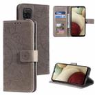 For Samsung Galaxy A42 5G Totem Flower Embossed Horizontal Flip TPU + PU Leather Case with Holder & Card Slots & Wallet(Grey) - 1