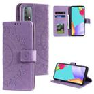 For Samsung Galaxy A72 5G / 4G Totem Flower Embossed Horizontal Flip TPU + PU Leather Case with Holder & Card Slots & Wallet(Purple) - 1