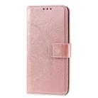 For Samsung Galaxy A72 5G / 4G Totem Flower Embossed Horizontal Flip TPU + PU Leather Case with Holder & Card Slots & Wallet(Rose Gold) - 2