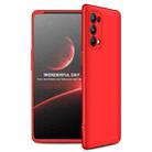 For OPPO Reno5 Pro 5G GKK Three Stage Splicing Full Coverage PC Case(Red) - 1