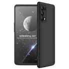 For OPPO Reno5 Pro 5G GKK Three Stage Splicing Full Coverage PC Case(Black) - 1