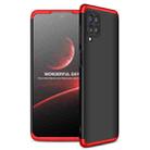 For Samsung Galaxy F62 / M62 GKK Three Stage Splicing Full Coverage PC Case(Black Red) - 1