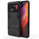 For Xiaomi Mi 11 Ultra Shockproof PC + TPU Protective Case with Hidden Holder(Black) - 1