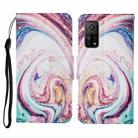 For Xiaomi Mi 10T Colored Drawing Pattern Horizontal Flip Leather Case with Holder & Card Slots & Wallet & Lanyard(Whirlpool Marble) - 1
