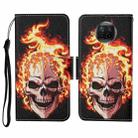 For Xiaomi Mi 10T Lite Colored Drawing Pattern Horizontal Flip Leather Case with Holder & Card Slots & Wallet & Lanyard(Flame Skull) - 1