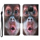 For Xiaomi Mi 10T Lite Colored Drawing Pattern Horizontal Flip Leather Case with Holder & Card Slots & Wallet & Lanyard(Orangutan) - 1