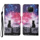 For Xiaomi Mi 10T Lite Colored Drawing Pattern Horizontal Flip Leather Case with Holder & Card Slots & Wallet & Lanyard(Starry Cat) - 1