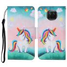 For Xiaomi Mi 10T Lite Colored Drawing Pattern Horizontal Flip Leather Case with Holder & Card Slots & Wallet & Lanyard(Rainbow Unicorn) - 1