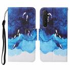 For Xiaomi Mi Note 10 Lite Colored Drawing Pattern Horizontal Flip Leather Case with Holder & Card Slots & Wallet & Lanyard(Watercolor Fish) - 1