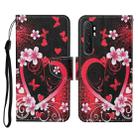 For Xiaomi Mi Note 10 Lite Colored Drawing Pattern Horizontal Flip Leather Case with Holder & Card Slots & Wallet & Lanyard(Red Heart) - 1