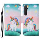 For Xiaomi Mi Note 10 Lite Colored Drawing Pattern Horizontal Flip Leather Case with Holder & Card Slots & Wallet & Lanyard(Rainbow Unicorn) - 1