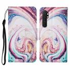 For Xiaomi Mi Note 10 Lite Colored Drawing Pattern Horizontal Flip Leather Case with Holder & Card Slots & Wallet & Lanyard(Whirlpool Marble) - 1