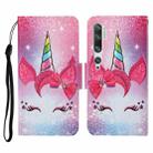 For Xiaomi Mi Note 10 / Note 10 Pro Colored Drawing Pattern Horizontal Flip Leather Case with Holder & Card Slots & Wallet & Lanyard(Eyelash Unicorn) - 1