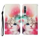 For Xiaomi Mi Note 10 / Note 10 Pro Colored Drawing Pattern Horizontal Flip Leather Case with Holder & Card Slots & Wallet & Lanyard(Squint Cat) - 1