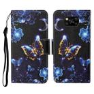 For Xiaomi Poco X3 NFC Colored Drawing Pattern Horizontal Flip Leather Case with Holder & Card Slots & Wallet & Lanyard(Moon Butterfly) - 1
